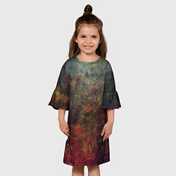 Платье клеш для девочки Металлические краски, цвет: 3D-принт — фото 2