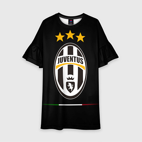 Детское платье Juventus: 3 stars / 3D-принт – фото 1