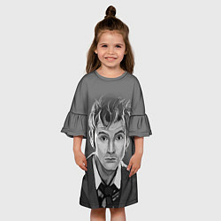 Платье клеш для девочки Doctor Who: fun-art, цвет: 3D-принт — фото 2