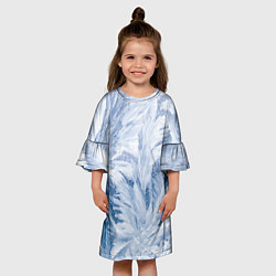 Платье клеш для девочки Морозные узоры, цвет: 3D-принт — фото 2
