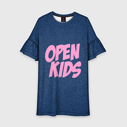 Платье клеш для девочки Open kids, цвет: 3D-принт