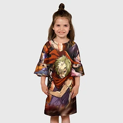 Платье клеш для девочки Железные войны, цвет: 3D-принт — фото 2