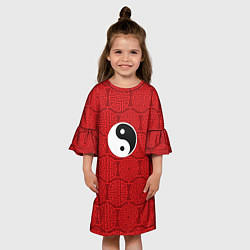 Платье клеш для девочки Yin Yang, цвет: 3D-принт — фото 2