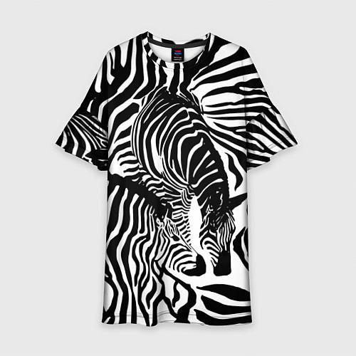 Детское платье Полосатая зебра / 3D-принт – фото 1