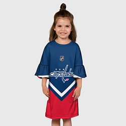 Платье клеш для девочки NHL: Washington Capitals, цвет: 3D-принт — фото 2