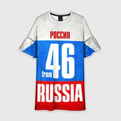 Платье клеш для девочки Russia: from 46, цвет: 3D-принт