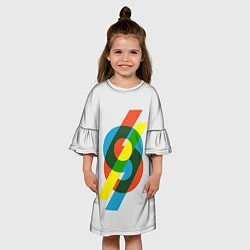 Платье клеш для девочки 69, цвет: 3D-принт — фото 2