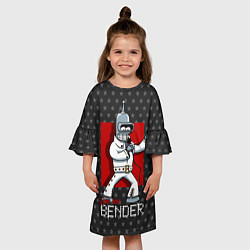 Платье клеш для девочки Bender Presley, цвет: 3D-принт — фото 2