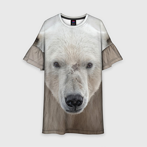 Детское платье Белый медведь / 3D-принт – фото 1