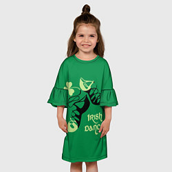 Платье клеш для девочки Ireland, Irish dance, цвет: 3D-принт — фото 2
