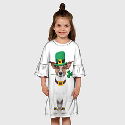 Платье клеш для девочки Ирландия, цвет: 3D-принт — фото 2