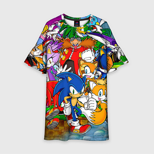 Детское платье Sonic Stories / 3D-принт – фото 1