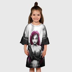 Платье клеш для девочки Cute Demon, цвет: 3D-принт — фото 2