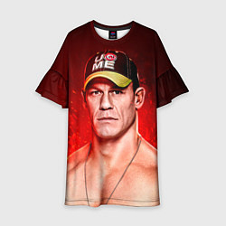 Платье клеш для девочки John Cena: Flame, цвет: 3D-принт