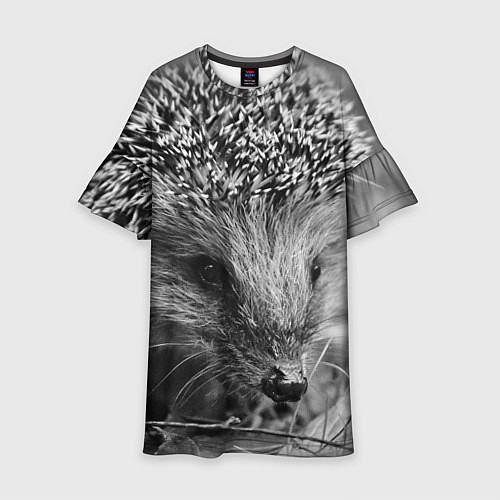 Детское платье Взгляд ёжика / 3D-принт – фото 1