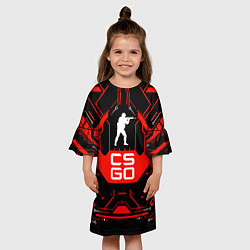 Платье клеш для девочки CS:GO Techno Style, цвет: 3D-принт — фото 2