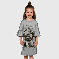Платье клеш для девочки Вестник из ада, цвет: 3D-принт — фото 2