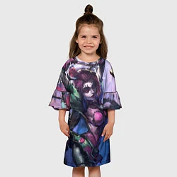 Платье клеш для девочки Ориана, цвет: 3D-принт — фото 2