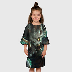 Платье клеш для девочки Ренгар, цвет: 3D-принт — фото 2