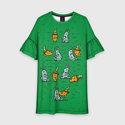 Детское платье Боевая морковь / 3D-принт – фото 1