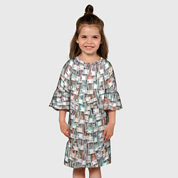 Платье клеш для девочки Российские деньги, цвет: 3D-принт — фото 2