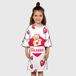 Платье клеш для девочки Влюбленная Полина, цвет: 3D-принт — фото 2