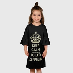 Платье клеш для девочки Keep Calm & Led Zeppelin, цвет: 3D-принт — фото 2