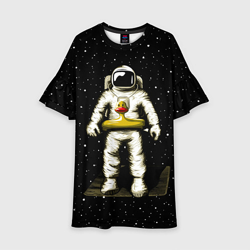 Детское платье Космонавт с уточкой / 3D-принт – фото 1