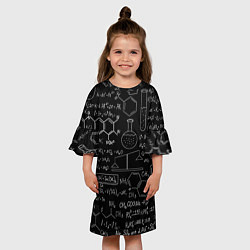 Платье клеш для девочки Химия, цвет: 3D-принт — фото 2
