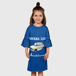 Платье клеш для девочки Москва для москвичей, цвет: 3D-принт — фото 2