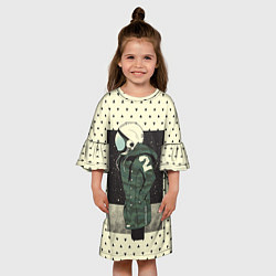 Платье клеш для девочки Космическая мода, цвет: 3D-принт — фото 2