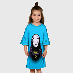 Платье клеш для девочки Дань безликого, цвет: 3D-принт — фото 2