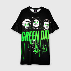 Платье клеш для девочки Green Day: Acid eyes, цвет: 3D-принт