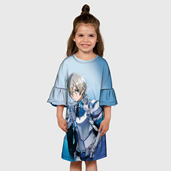 Платье клеш для девочки Юдзио (ユージオ Yūjio, цвет: 3D-принт — фото 2