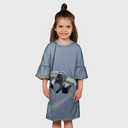 Платье клеш для девочки MiG-29SMT, цвет: 3D-принт — фото 2