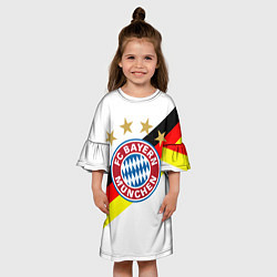 Платье клеш для девочки FC Bayern: Germany, цвет: 3D-принт — фото 2