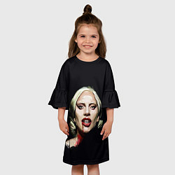 Платье клеш для девочки Леди Гага, цвет: 3D-принт — фото 2