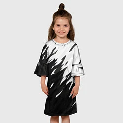 Платье клеш для девочки Black & white, цвет: 3D-принт — фото 2