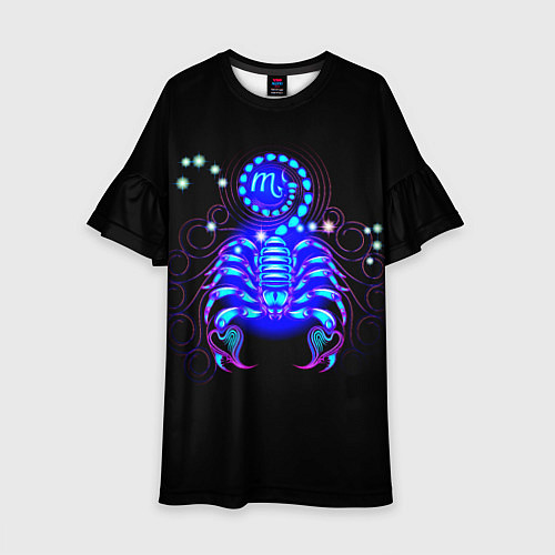 Детское платье Космический Скорпион / 3D-принт – фото 1