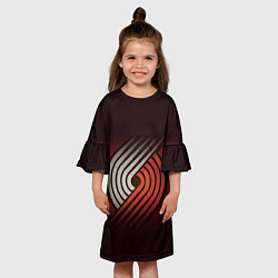 Платье клеш для девочки NBA: Portland Trail Blazers, цвет: 3D-принт — фото 2