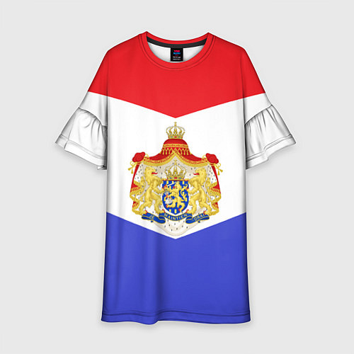 Детское платье Флаг и герб Голландии / 3D-принт – фото 1