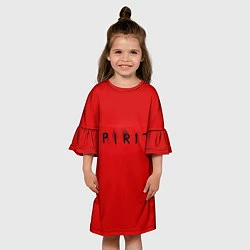 Платье клеш для девочки DM: Red Spirit, цвет: 3D-принт — фото 2