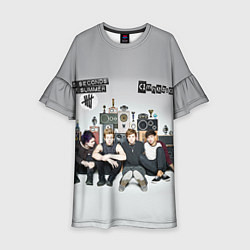 Платье клеш для девочки 5 Seconds of Summer, цвет: 3D-принт