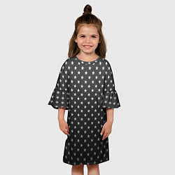 Платье клеш для девочки Black Milk: Stars Black, цвет: 3D-принт — фото 2