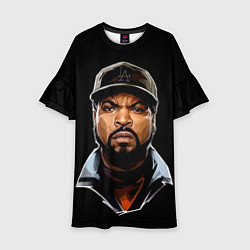 Платье клеш для девочки Ice Cube цвета 3D-принт — фото 1