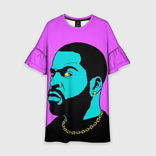 Детское платье Ice Cube: Neon colour / 3D-принт – фото 1