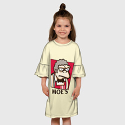 Платье клеш для девочки Moe's KFC, цвет: 3D-принт — фото 2