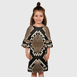Платье клеш для девочки Питон, цвет: 3D-принт — фото 2