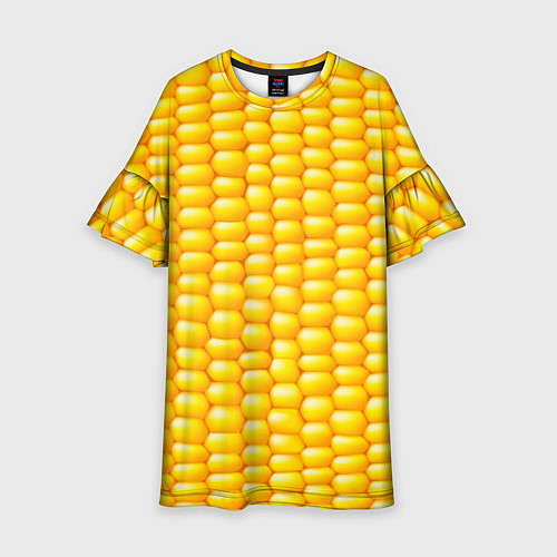 Детское платье Сладкая вареная кукуруза / 3D-принт – фото 1