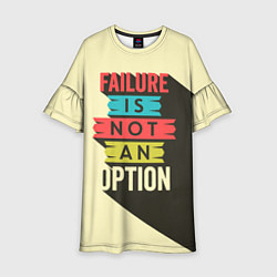 Платье клеш для девочки Failure is not an option, цвет: 3D-принт